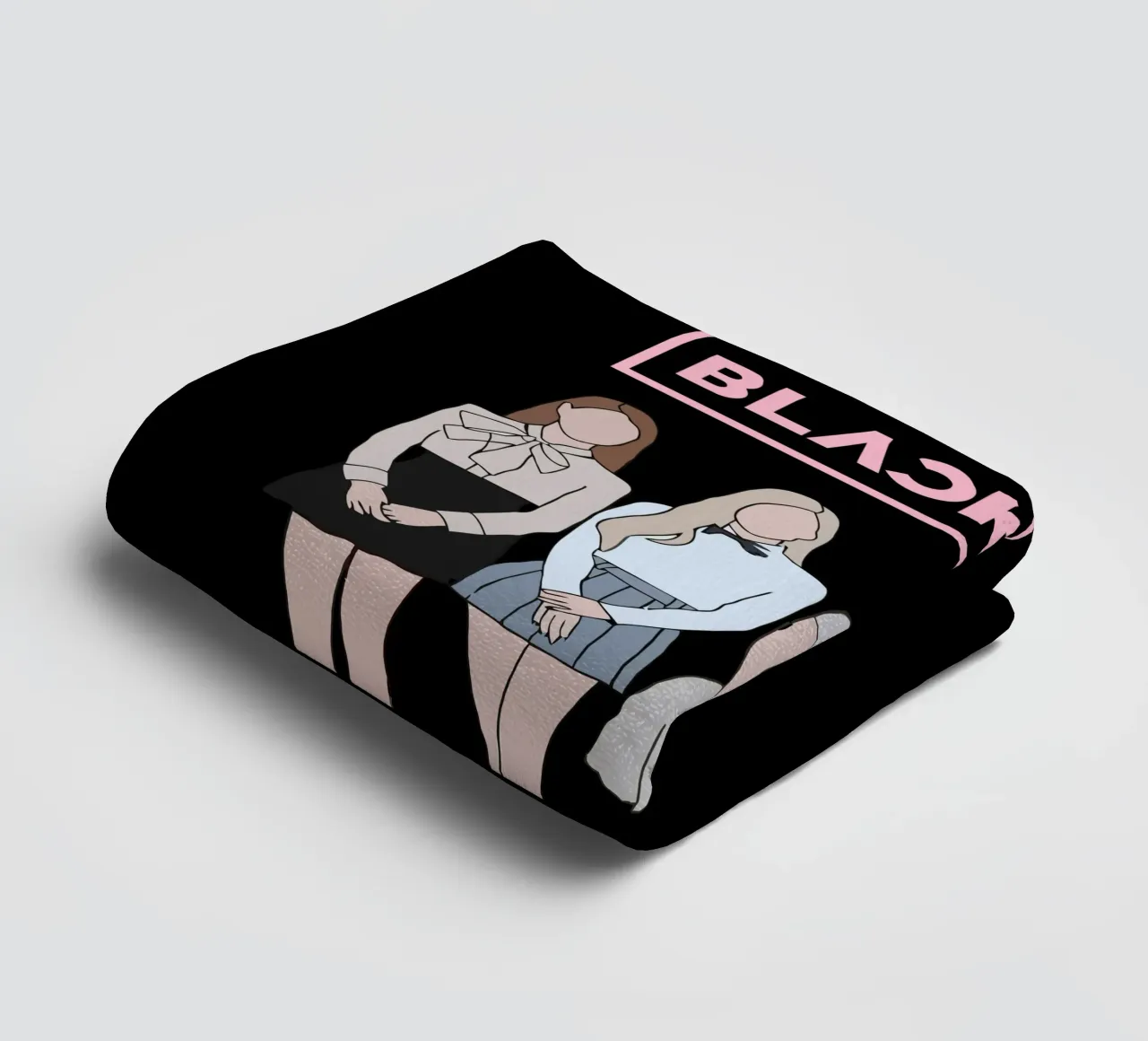 Vettore piatto K-pop Blackpink asciugamano da bagno da igoshdesigns
