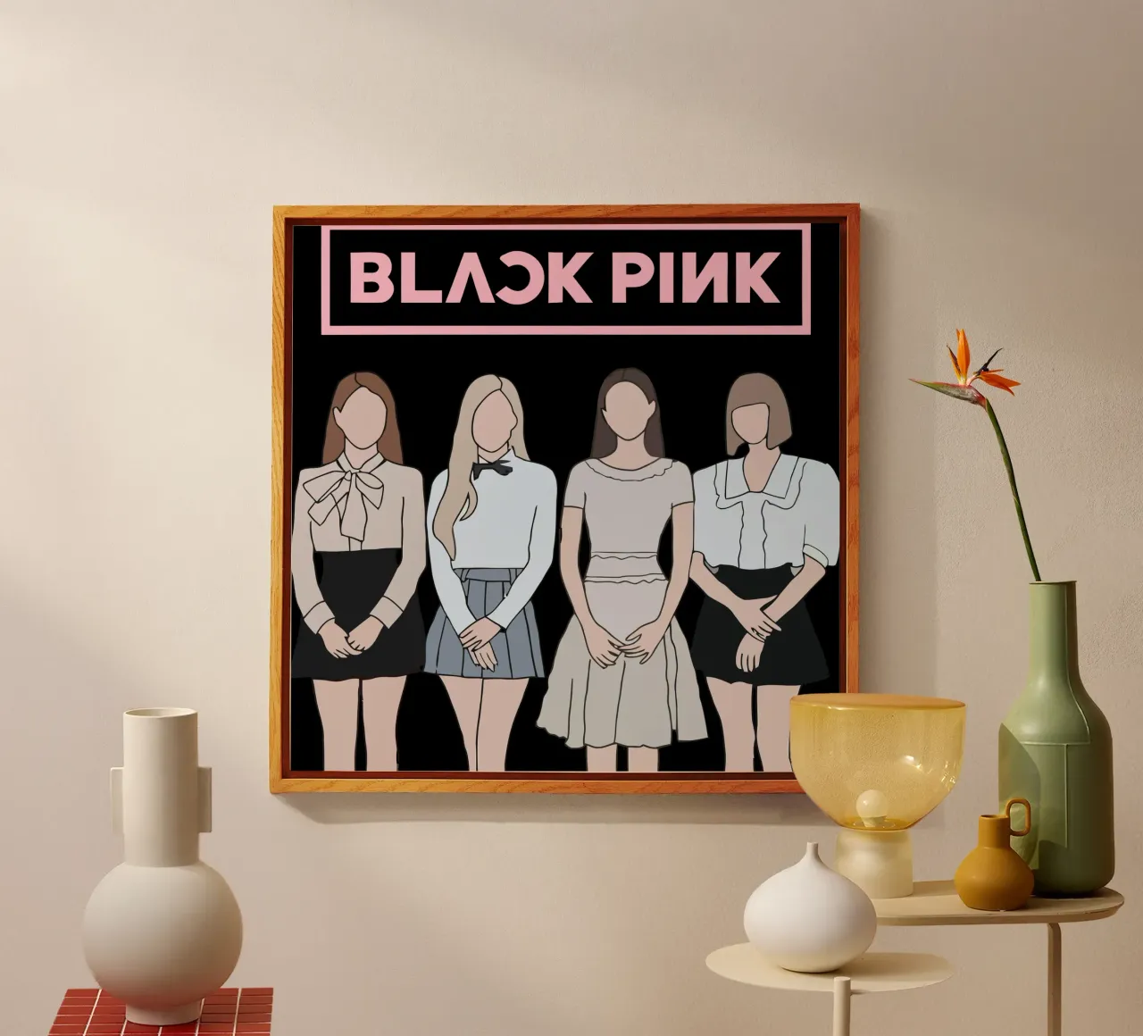 Vettore piatto K-pop Blackpink plexiglass da igoshdesigns