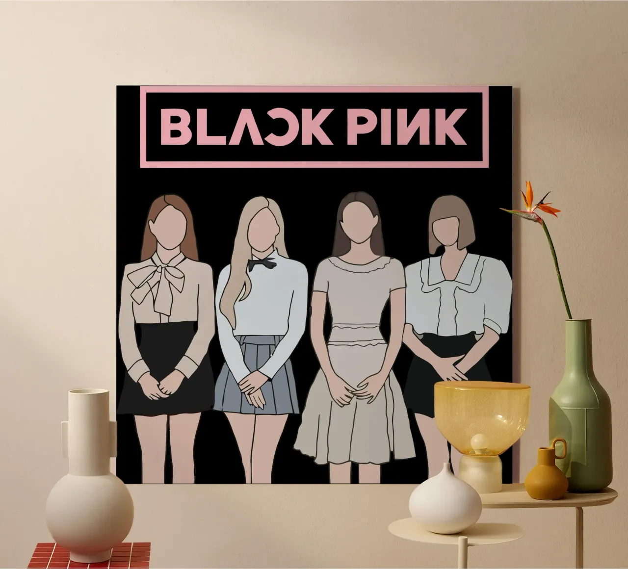 Vettore piatto K-pop Blackpink plexiglass da igoshdesigns