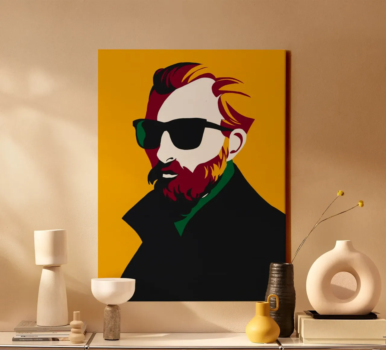 man in black yellow canvas met Baklijst van huminity