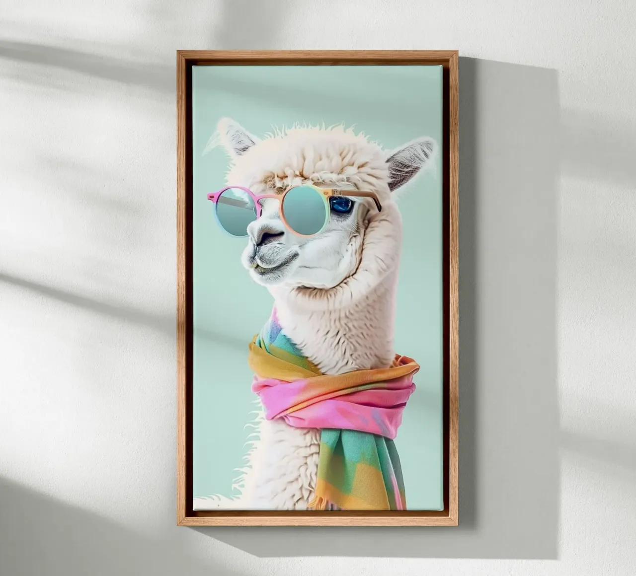 posture fashion camel lienzo con Marco flotante de huminity
