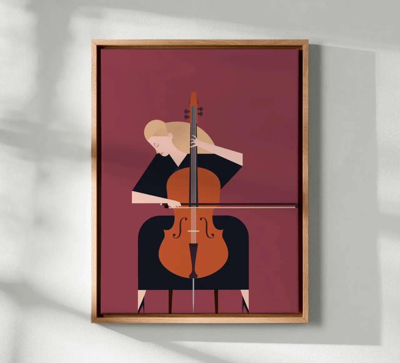 musician abstract Leinwand mit Schattenfugenrahmen von panada