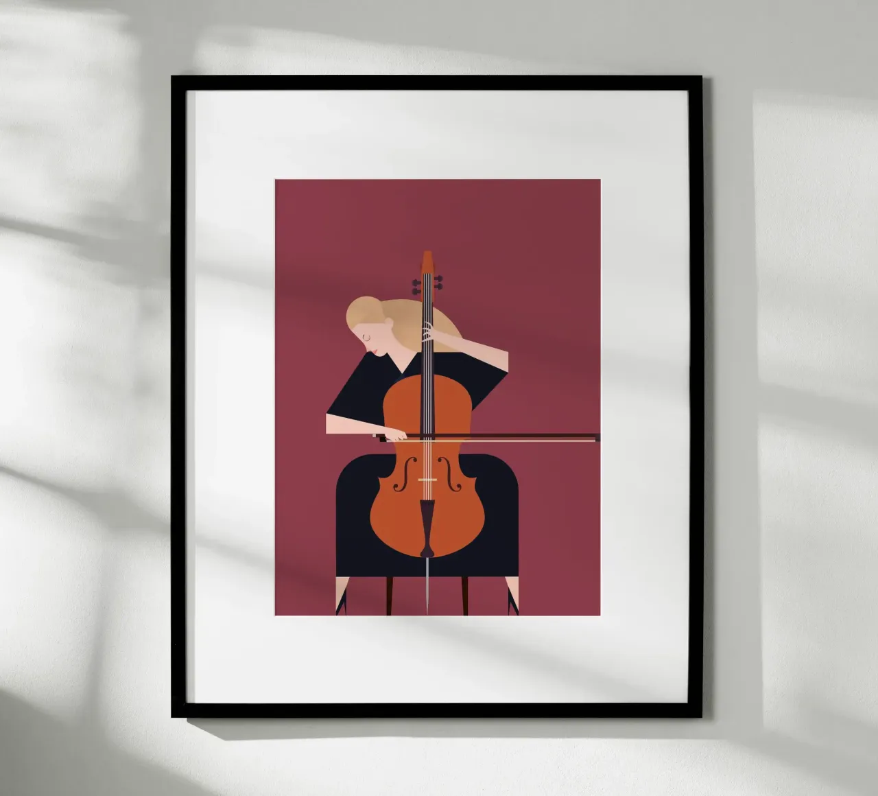 musician abstract poster con telaio in plastica da panada