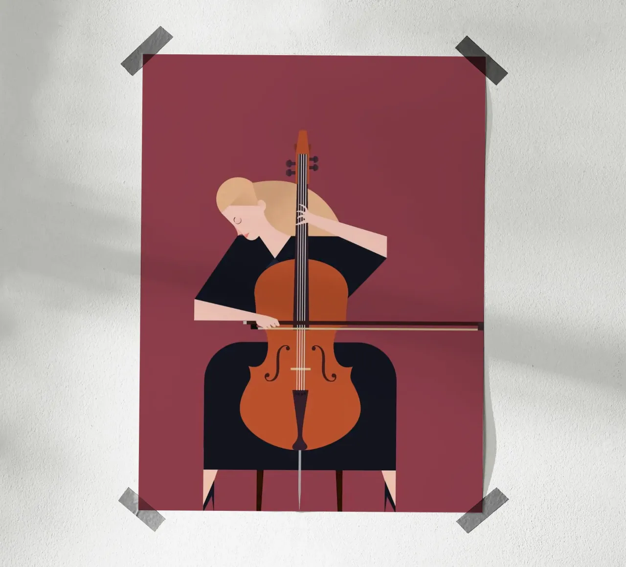 musician abstract poster con telaio in plastica da panada
