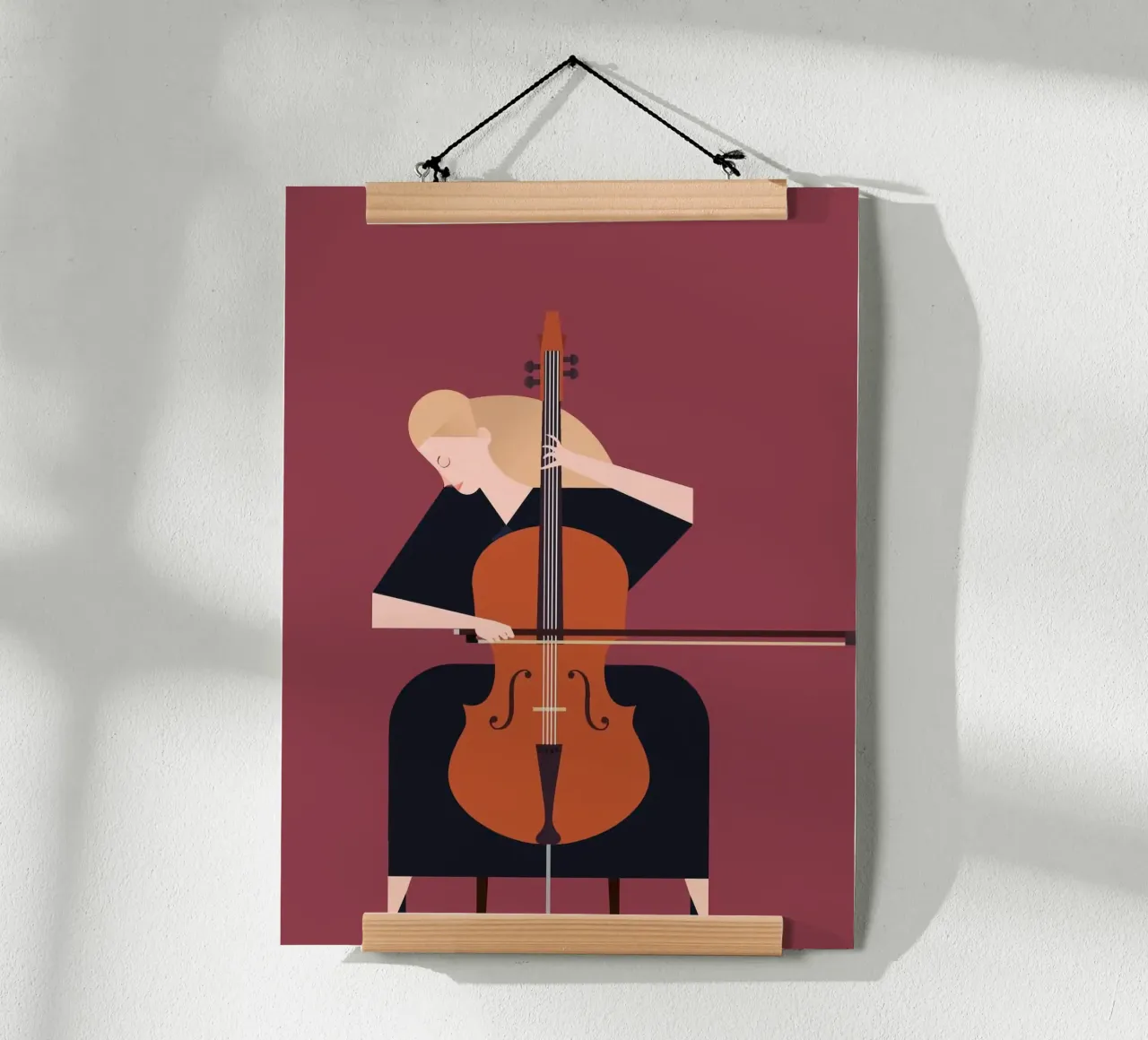 musician abstract poster con telaio in plastica da panada