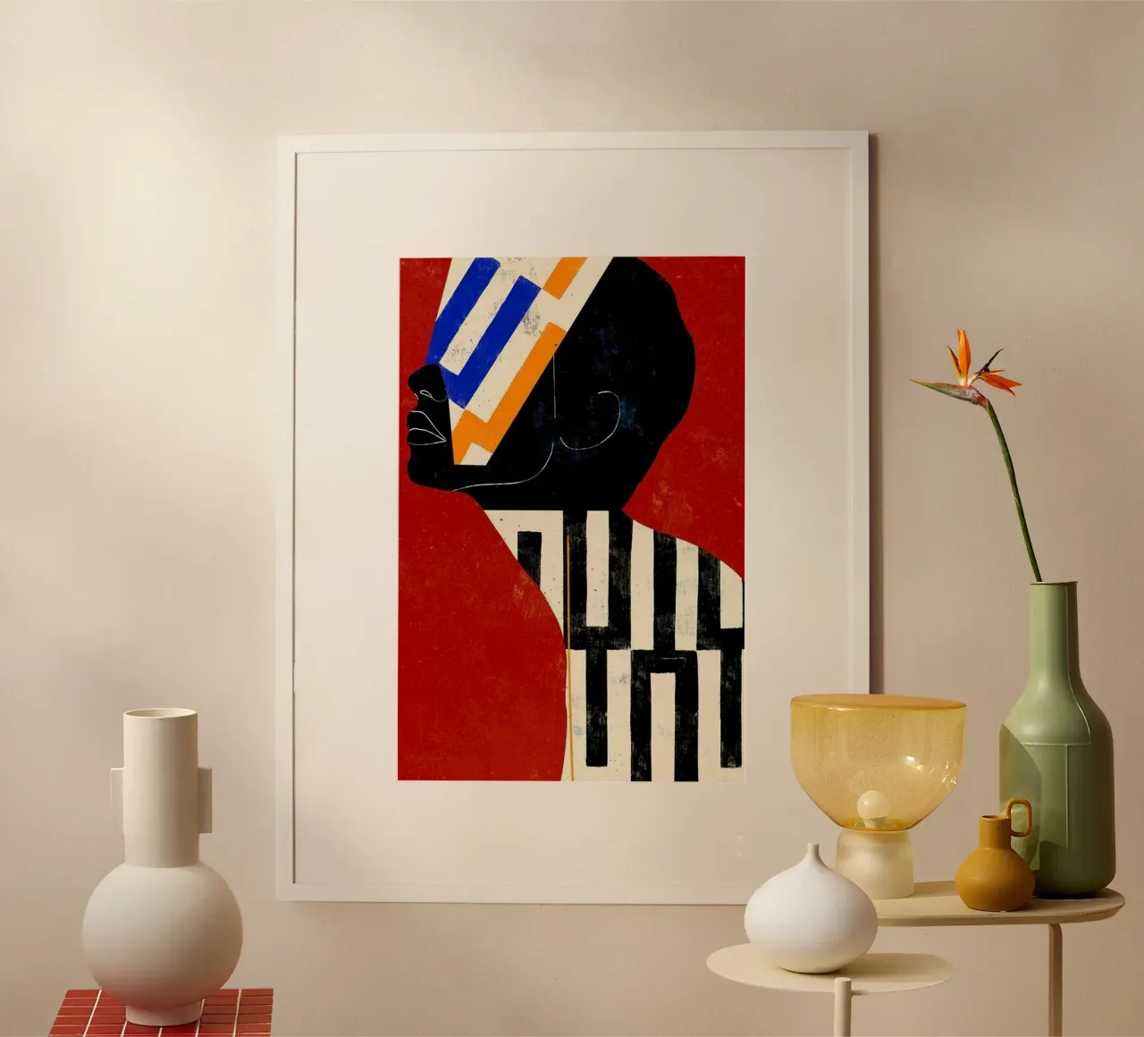 abstract man in mask Poster von huminity