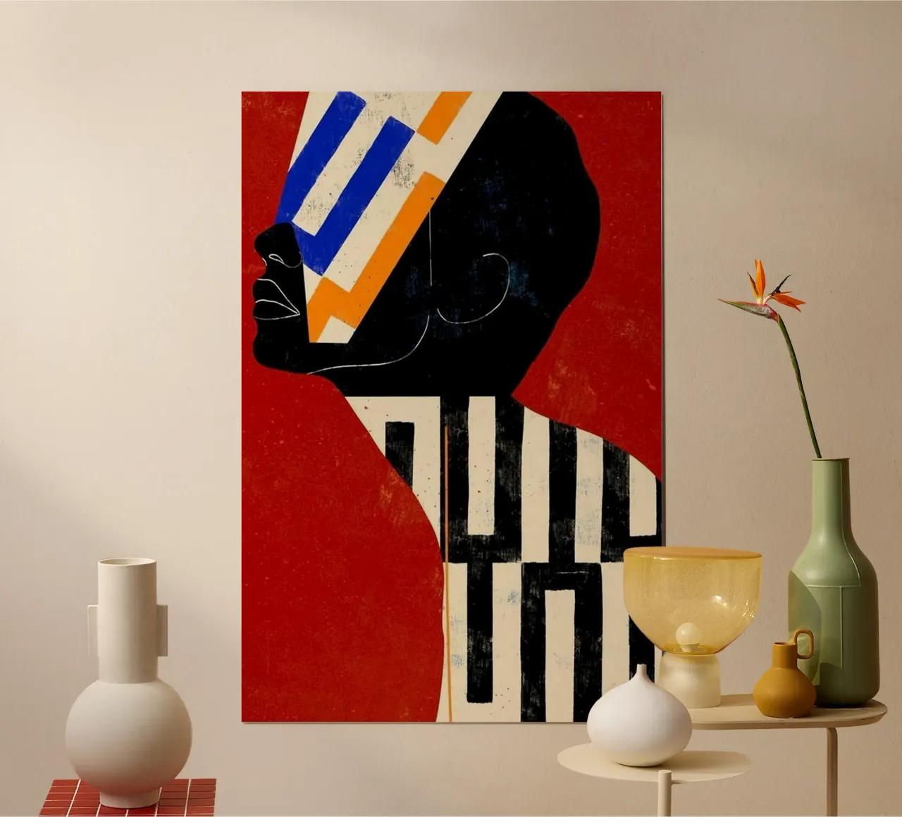 abstract man in mask Poster von huminity