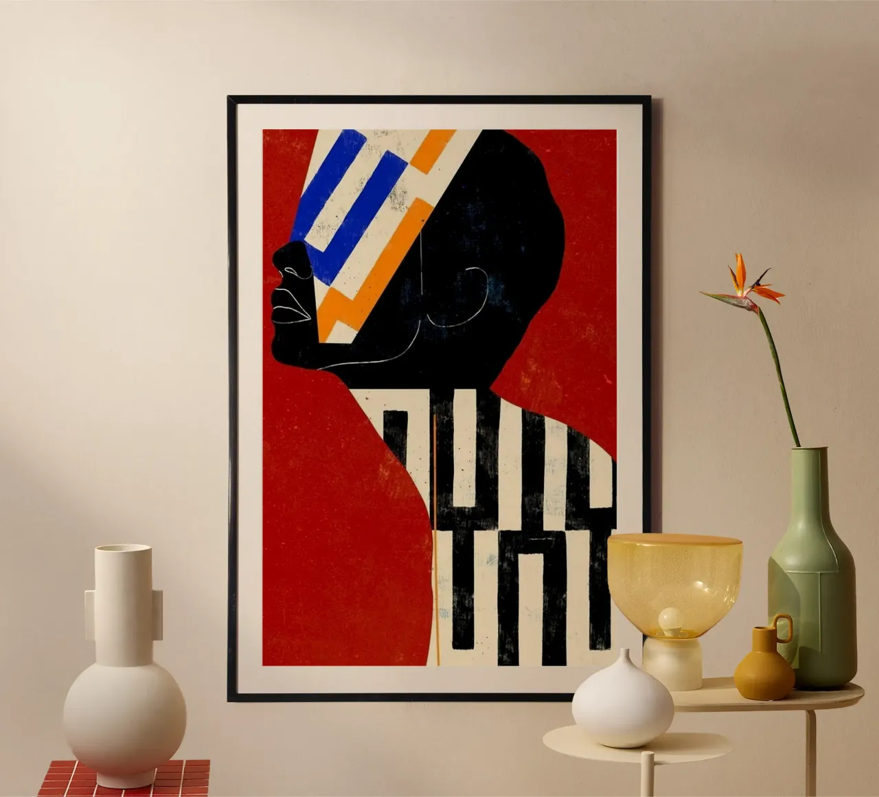 abstract man in mask Poster von huminity