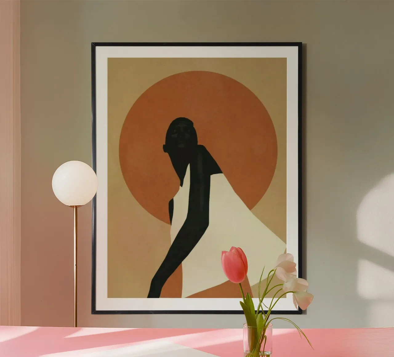 girl in circle sun poster da huminity