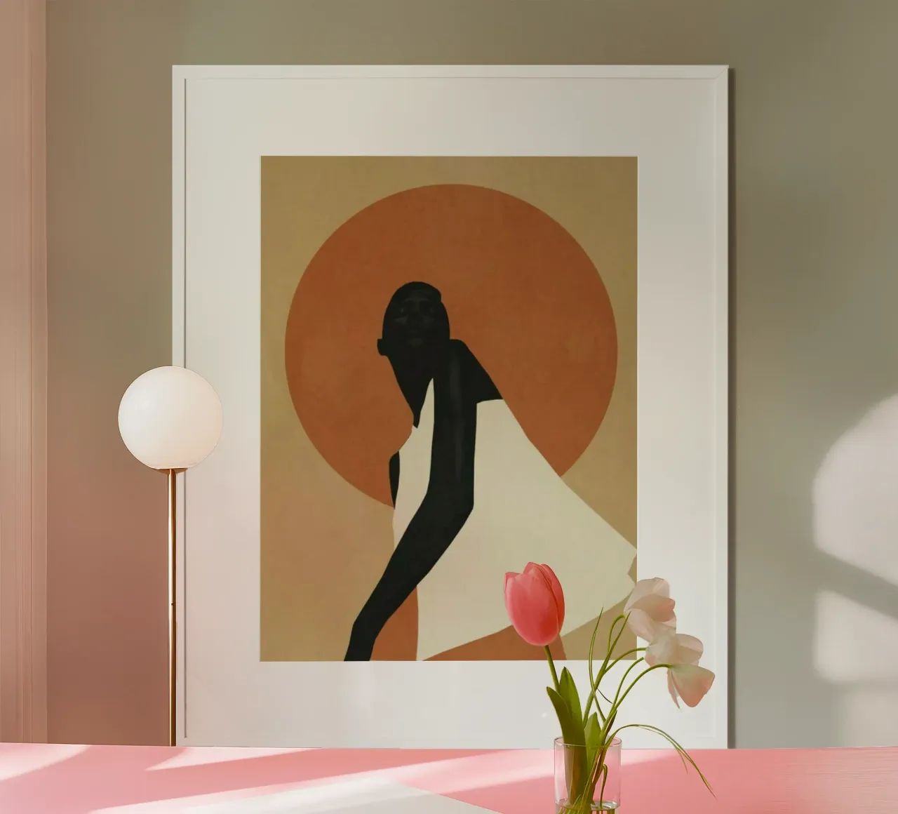 girl in circle sun poster da huminity