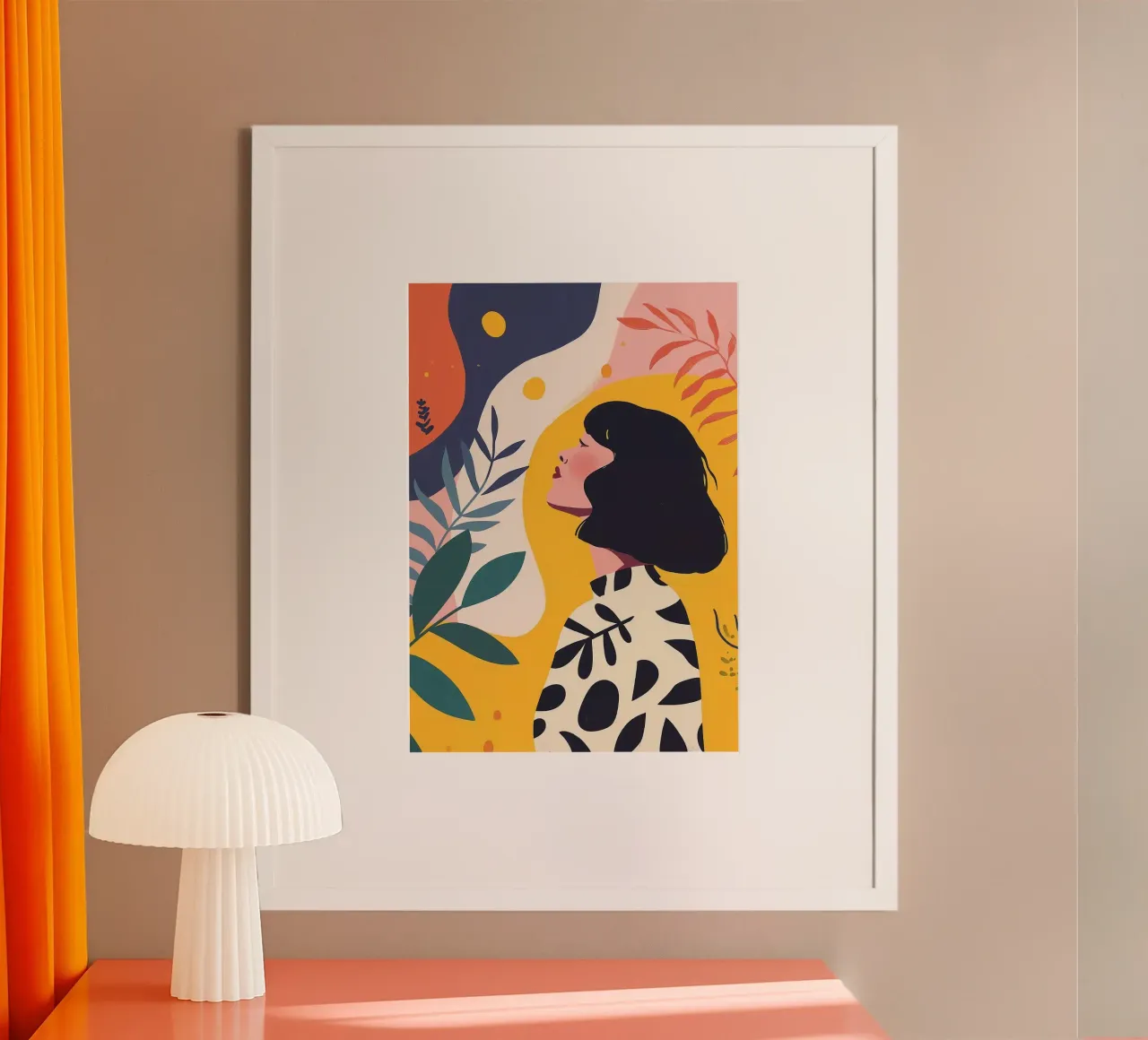 girl viewing the night nature poster da panada