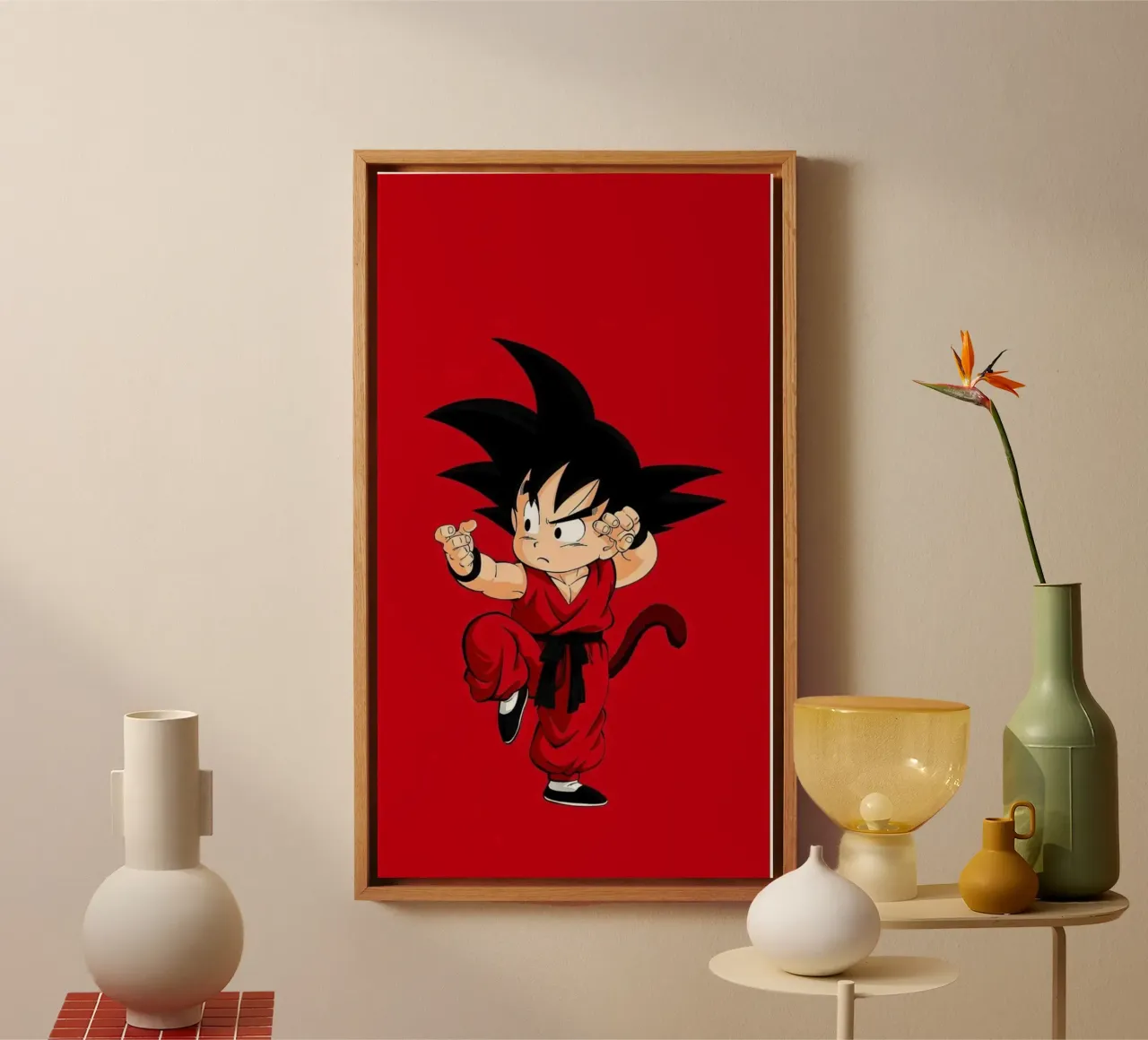 Maglietta classica dei bambini di Goku tela con Cornice a cassetta da jamsa_ve
