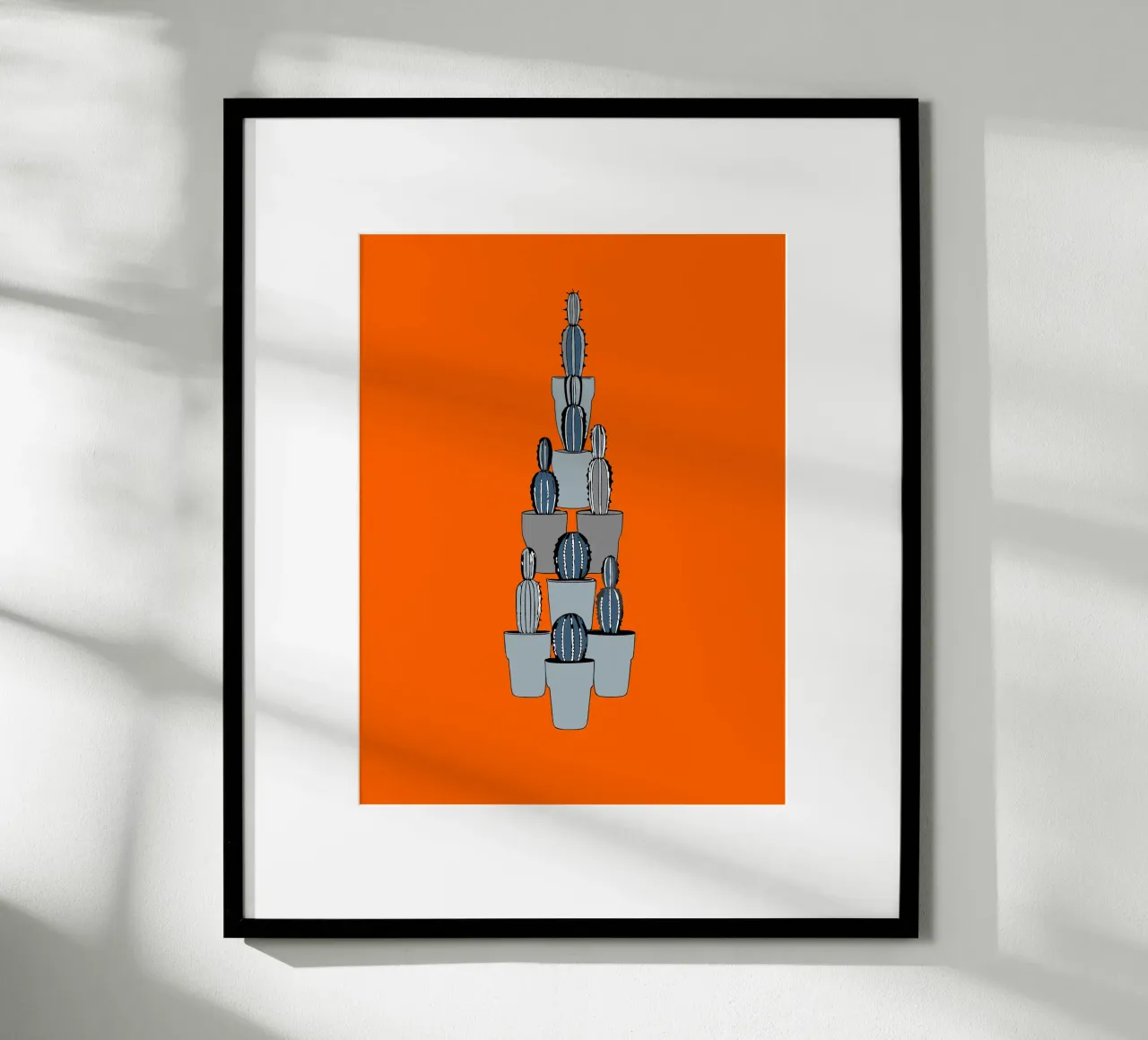 Molti vasi per cactus poster con telaio in legno da OUR SHOP