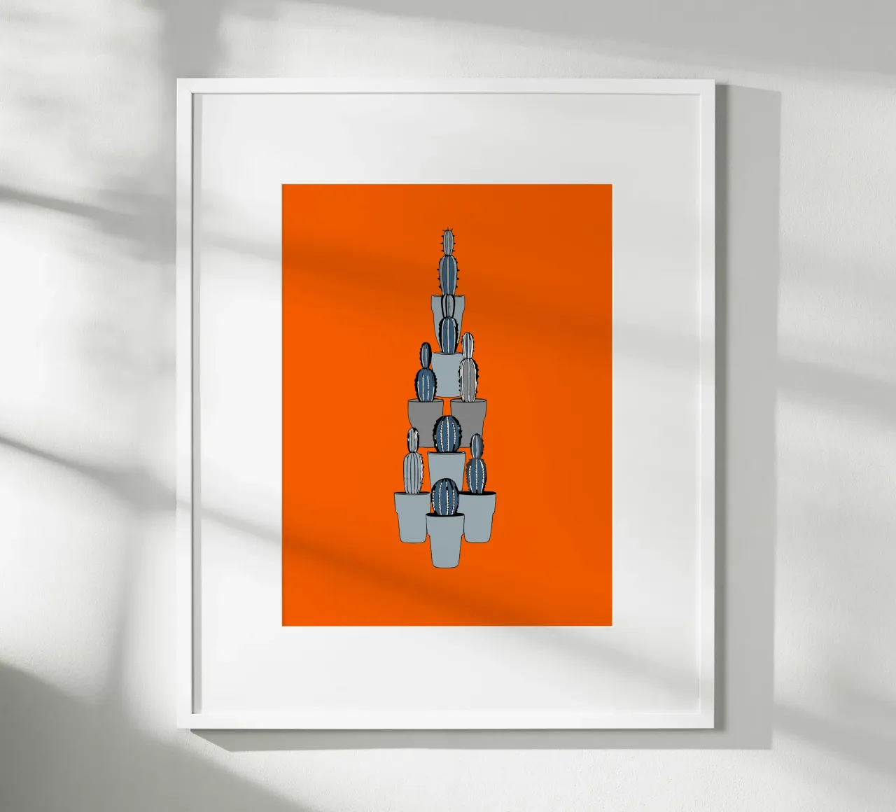 Molti vasi per cactus poster con telaio in legno da OUR SHOP