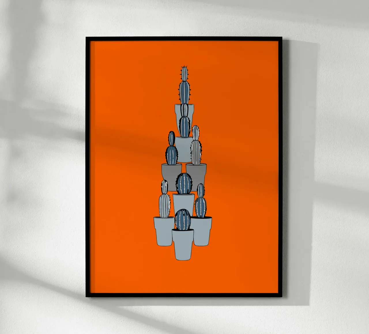 Molti vasi per cactus poster con telaio in legno da OUR SHOP
