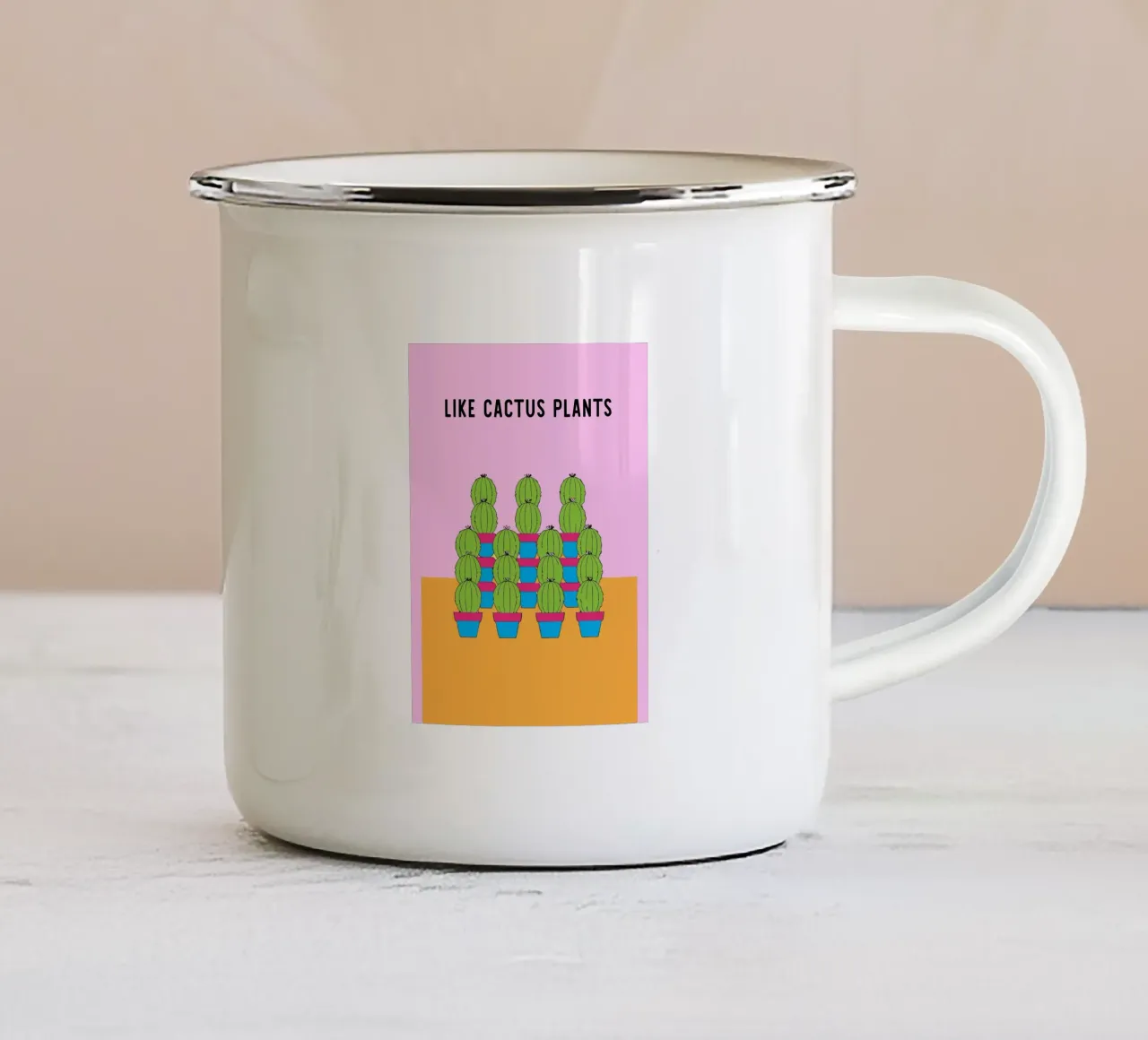 Mi piace il cactus tazza in smalto da OUR SHOP