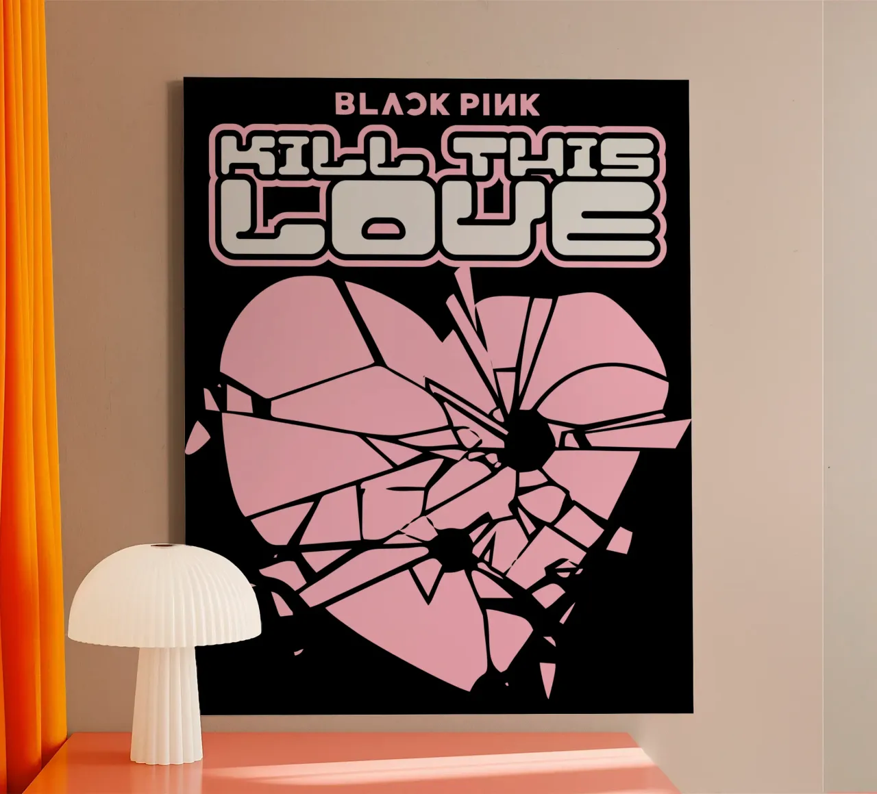 Blackpink - Deze liefde doden K-pop canvas met Baklijst van mannys_artt