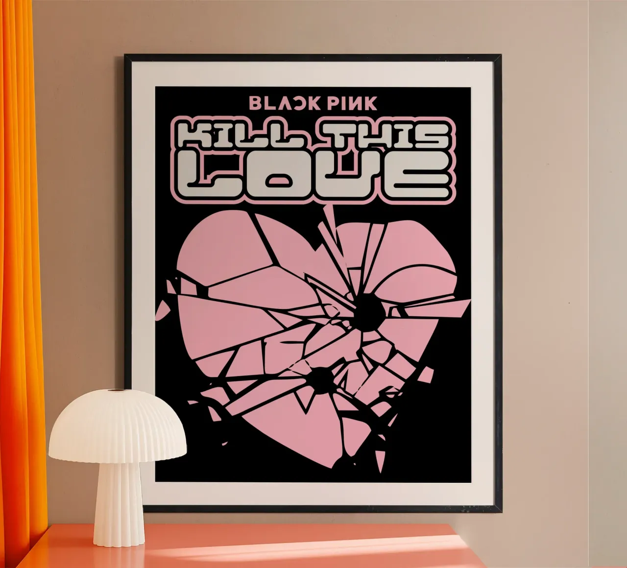 Blackpink - Uccidere questo amore K-pop poster con telaio in legno da mannys_artt