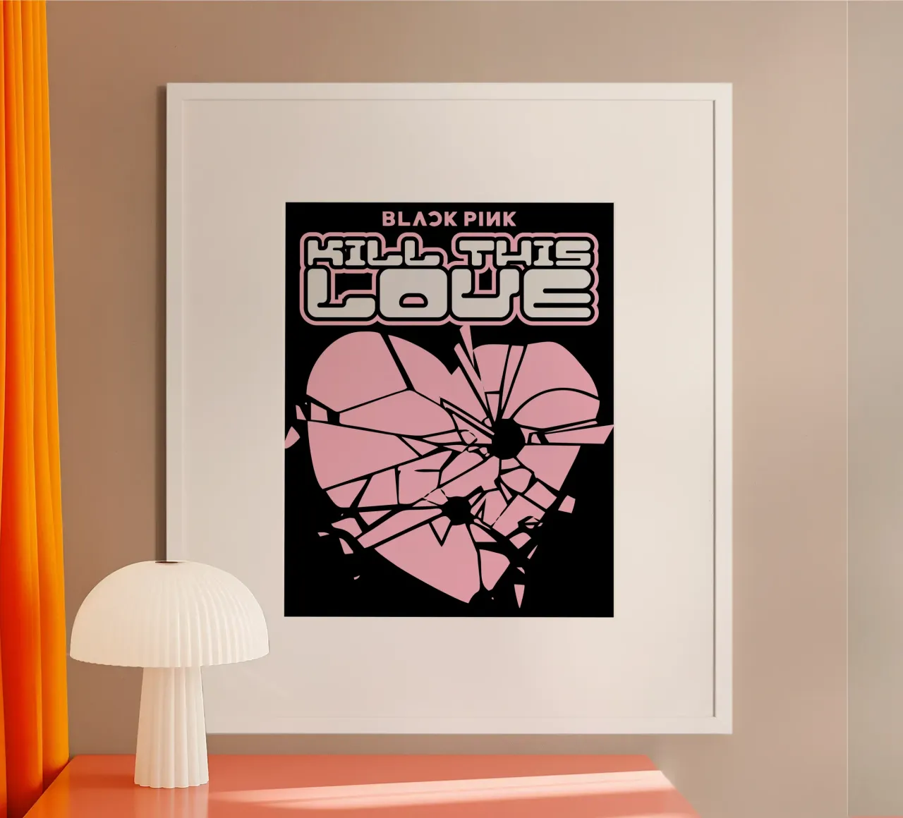 Blackpink - Uccidere questo amore K-pop poster con telaio in legno da mannys_artt