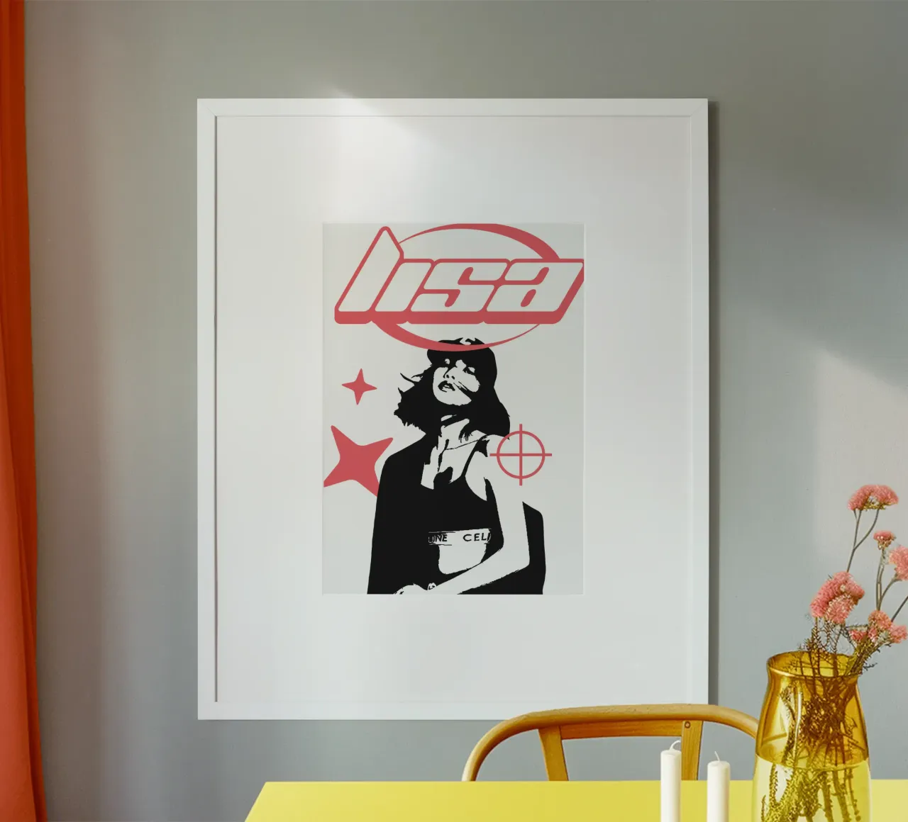 Silhouette Blackpink - Lisa Y2k Dance poster con telaio in alluminio da mannys_artt