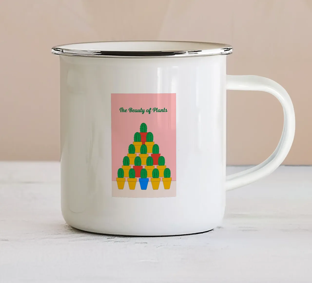 Collezione di vasi Cactus tazza in smalto da OUR SHOP