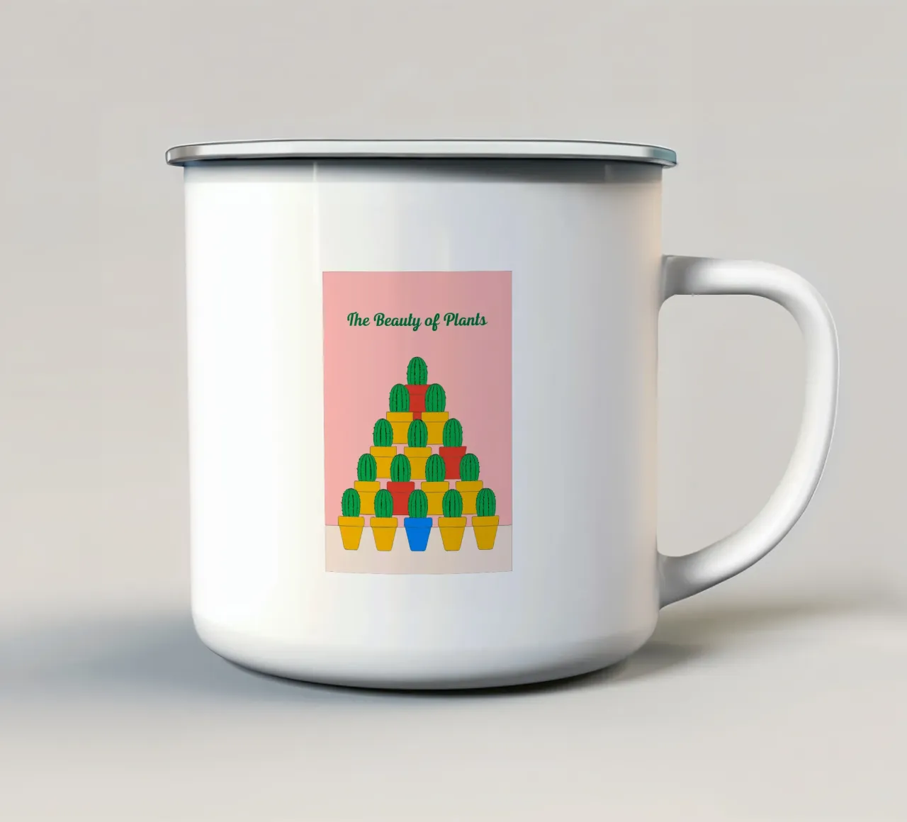 Collezione di vasi Cactus tazza in smalto da OUR SHOP