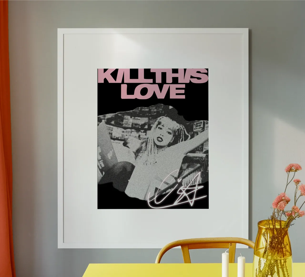 Uccidere questo amore Lisa K-pop poster con telaio in legno da mannys_artt