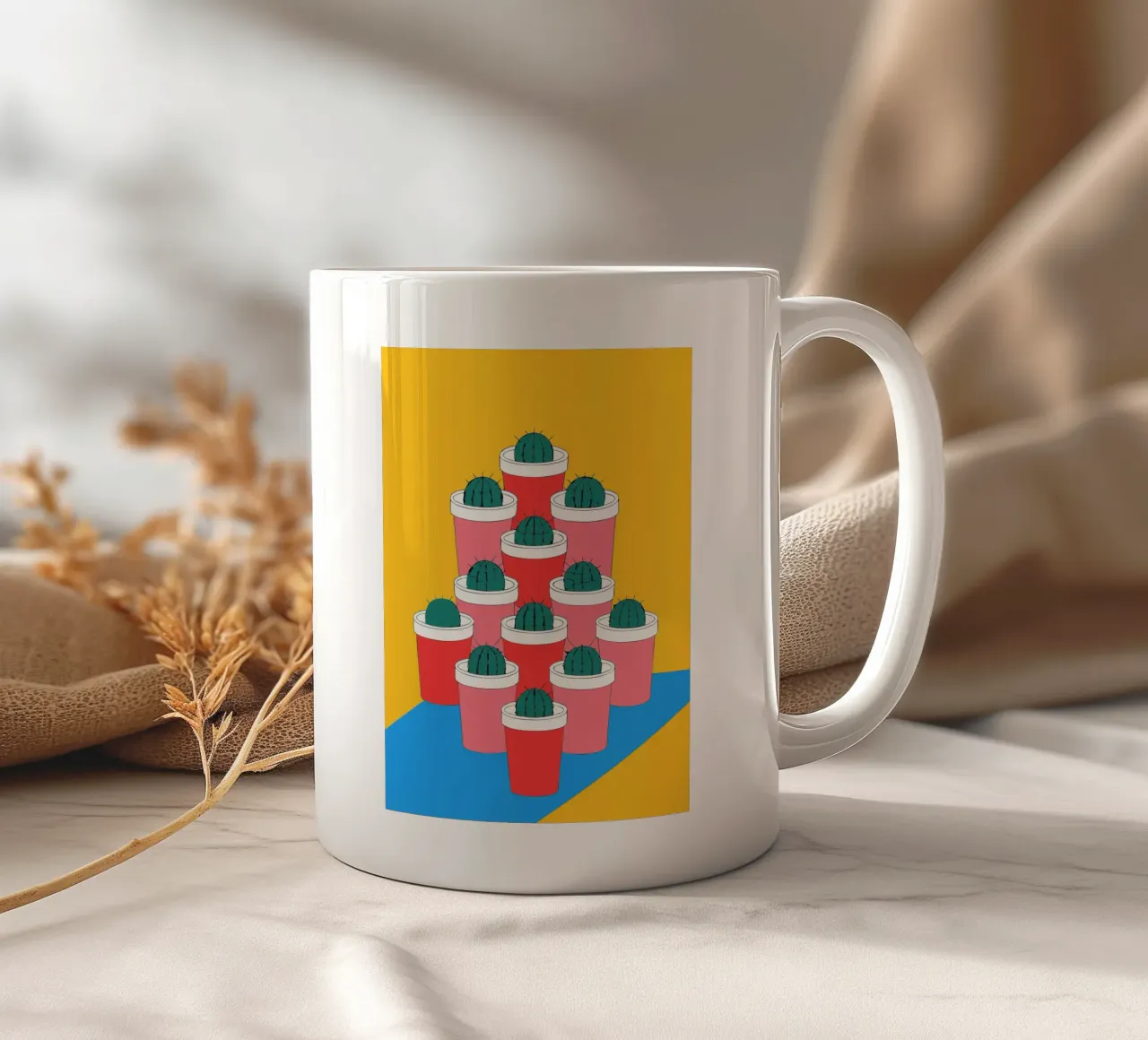 Composizione di vasi di cactus tazza in ceramica da OUR SHOP