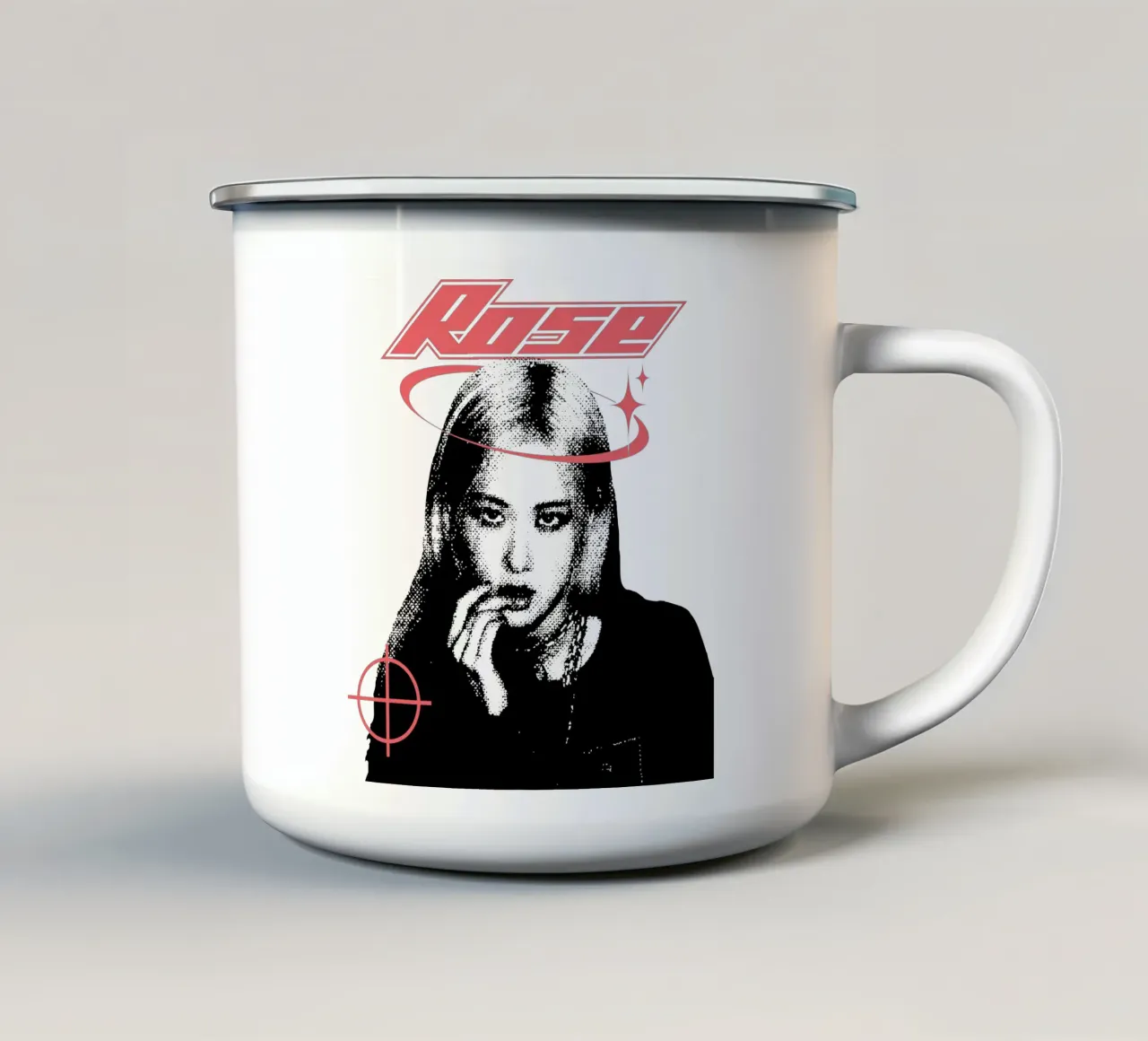 Stile Y2k - Rosa tazza in smalto da mannys_artt