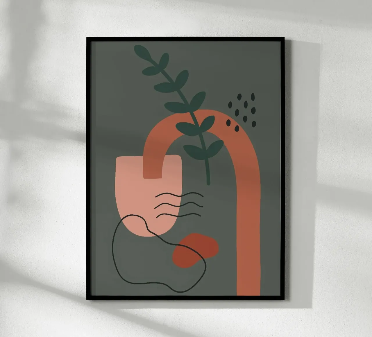shape nature in shade poster met aluminium frame van firmana