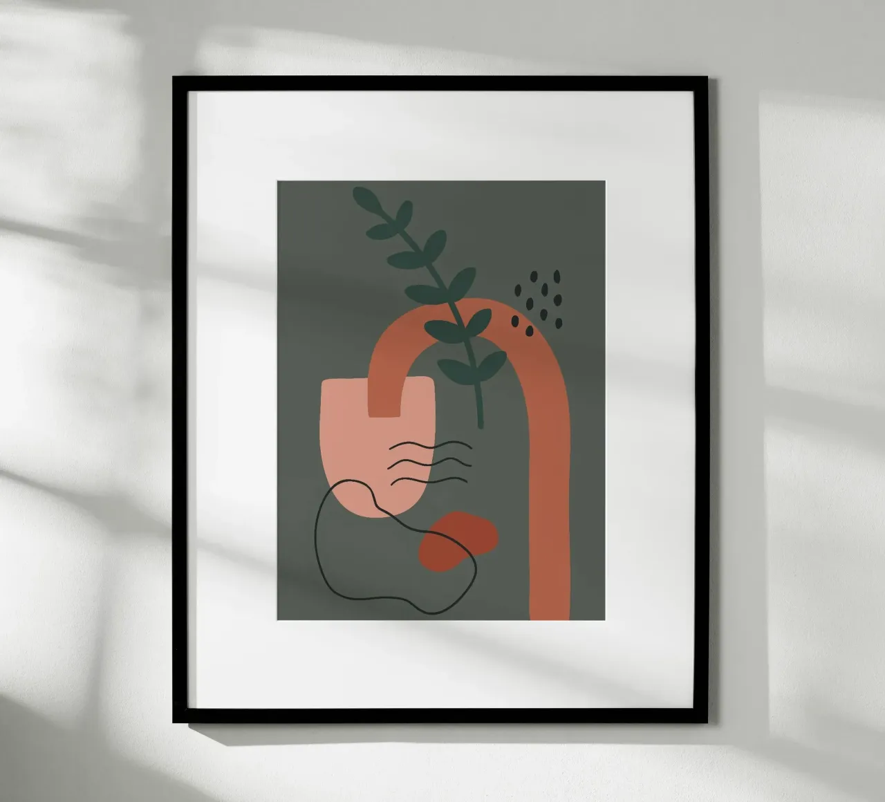 shape nature in shade poster met aluminium frame van firmana