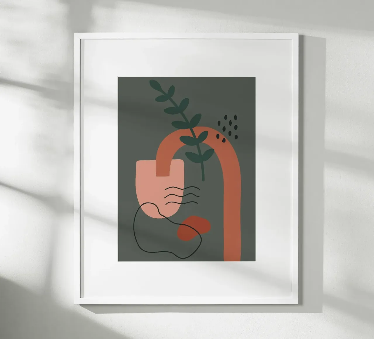 shape nature in shade poster met aluminium frame van firmana