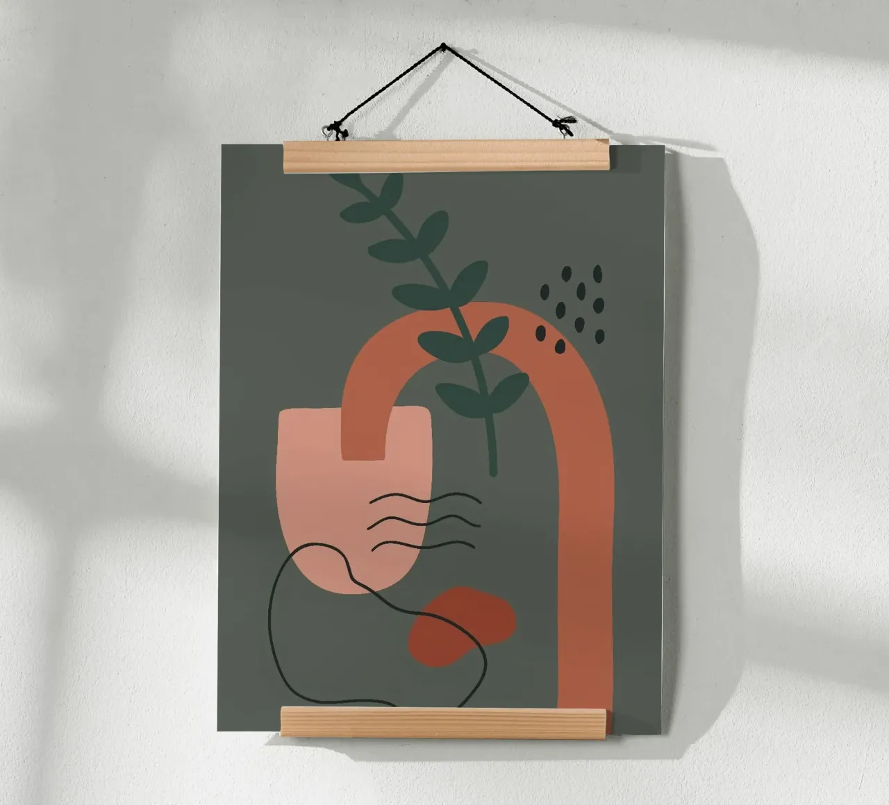 shape nature in shade poster met aluminium frame van firmana