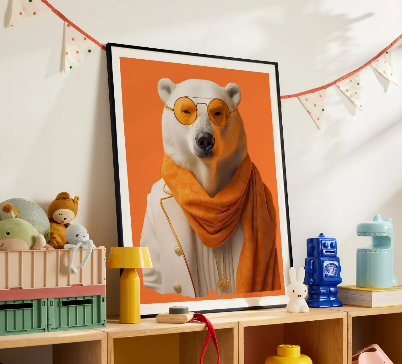 cool bear with scarf poster da sunity