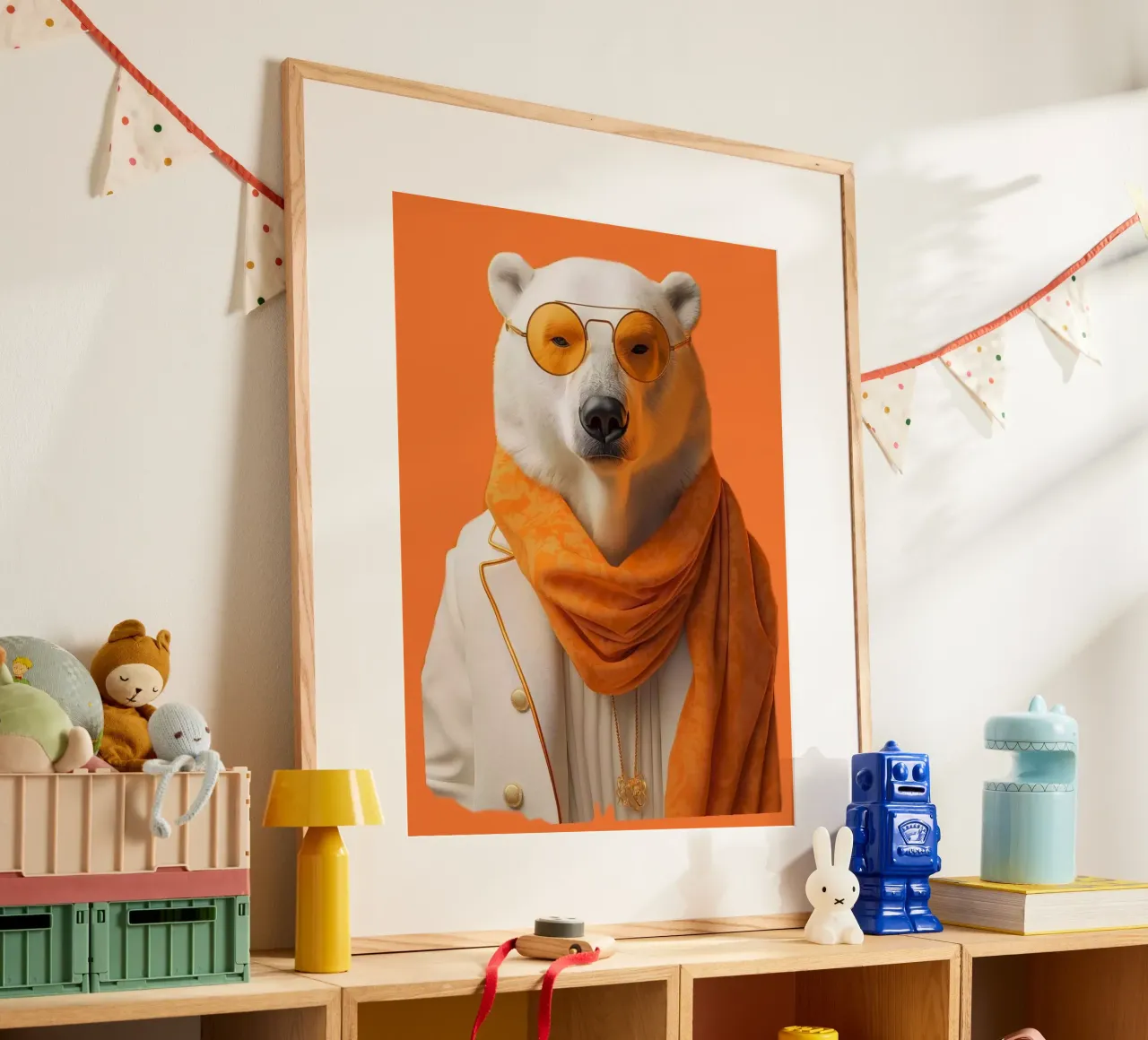 cool bear with scarf poster da sunity