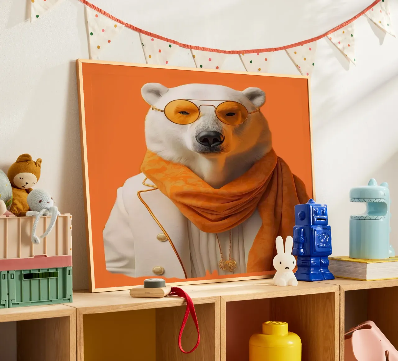 cool bear with scarf poster da sunity