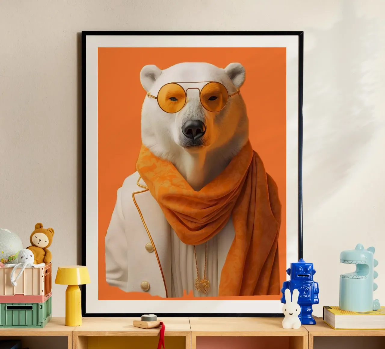 cool bear with scarf poster da sunity