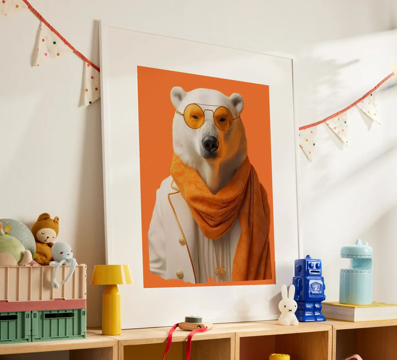 cool bear with scarf poster da sunity