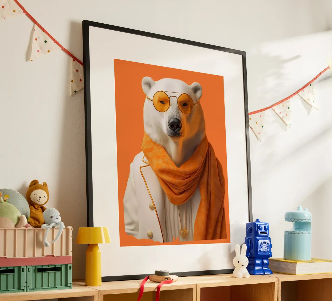 cool bear with scarf poster da sunity
