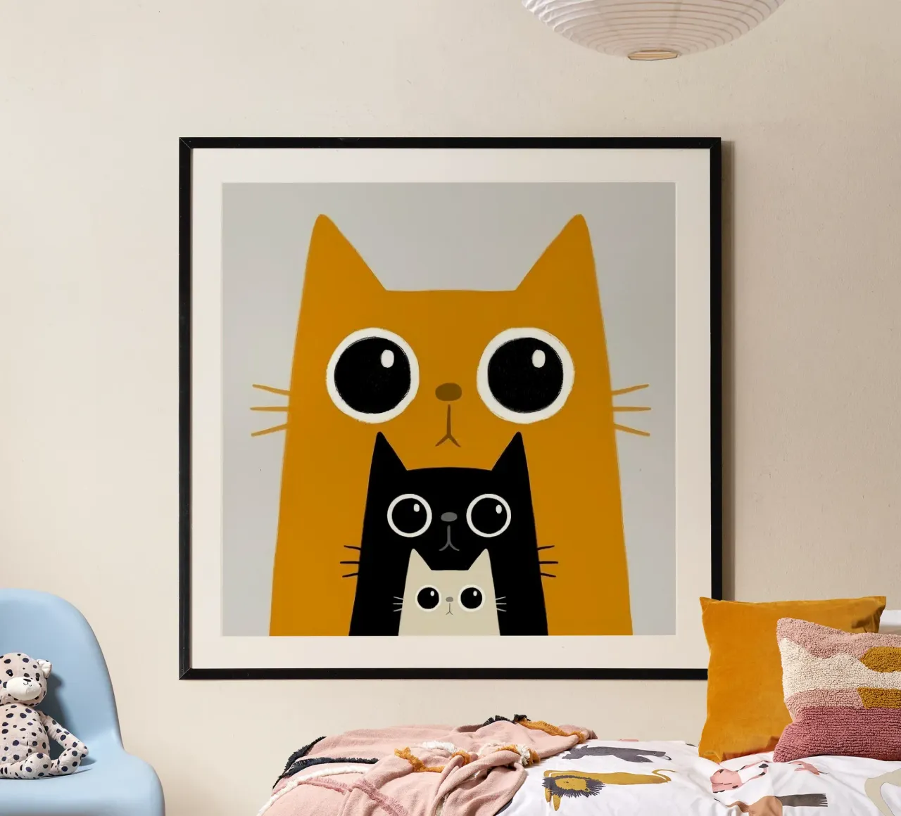 size of cat poster con telaio in alluminio da sunity