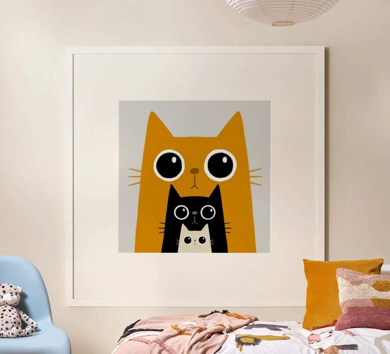 size of cat poster con telaio in alluminio da sunity