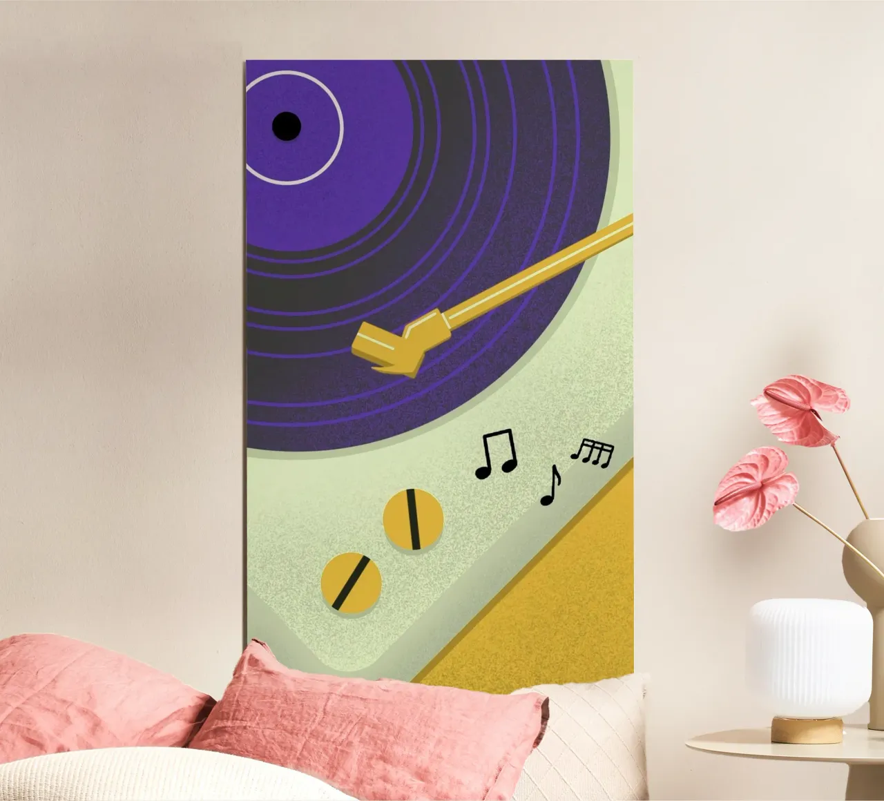 music play in yellow shade poster da firmana