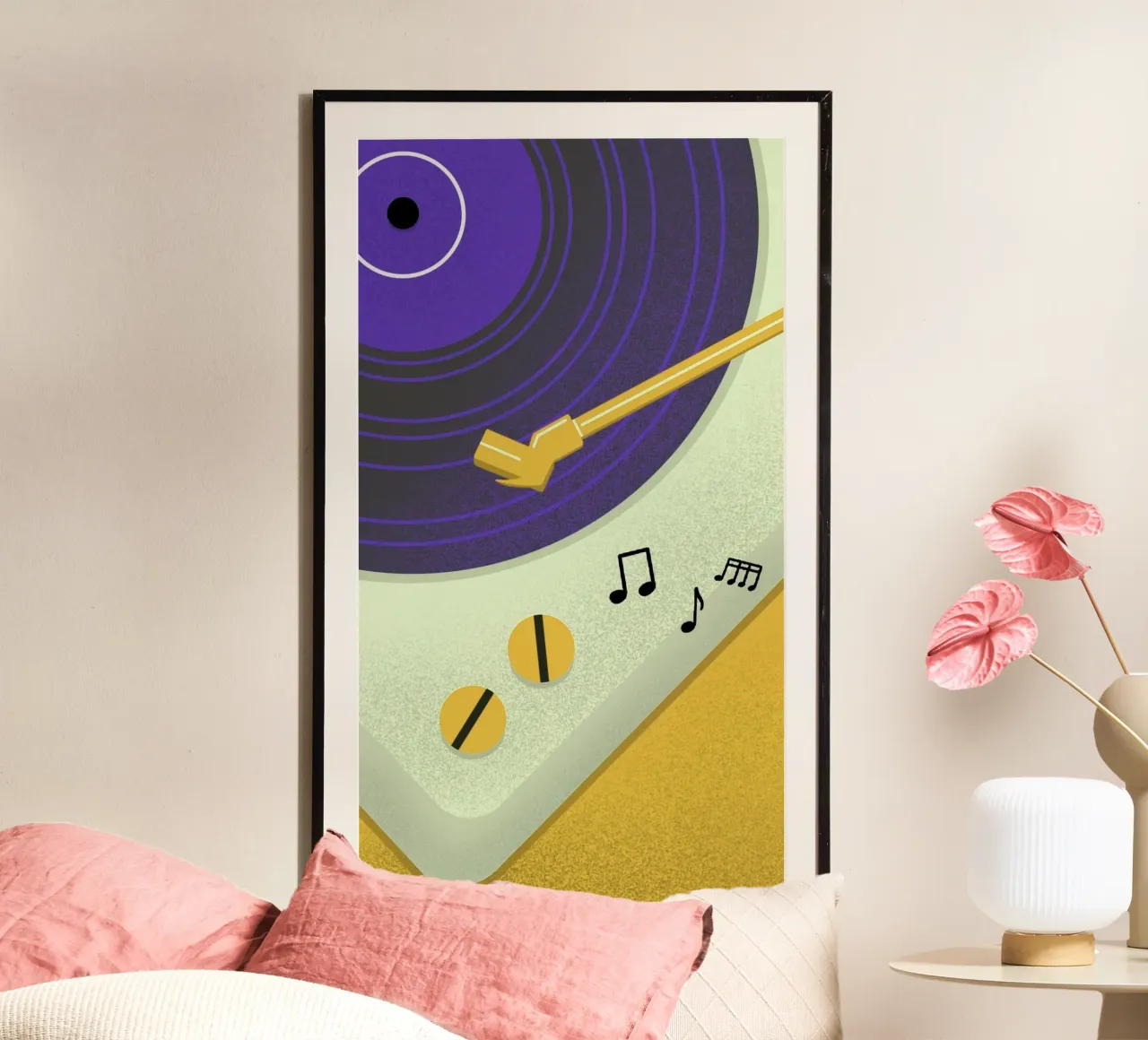 music play in yellow shade poster da firmana