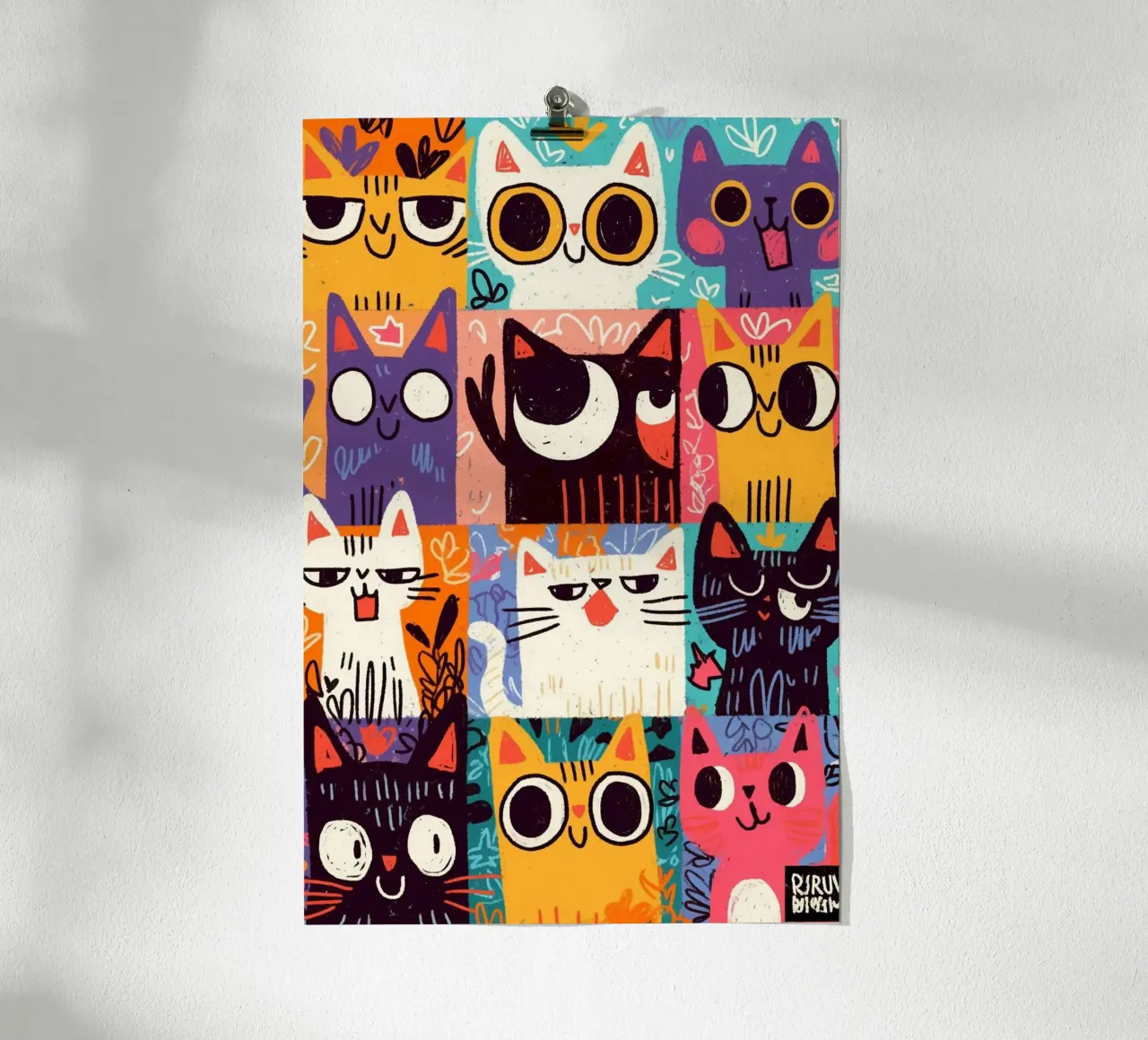 Mischievous cat poster da sunity