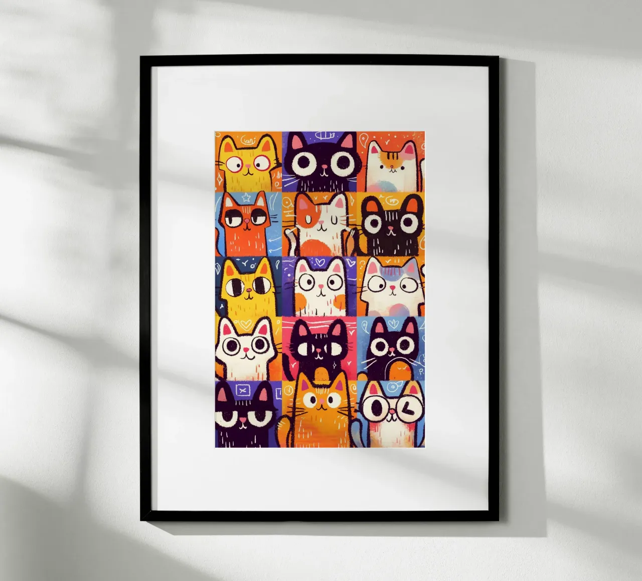 Mischievous cat posture poster da sunity