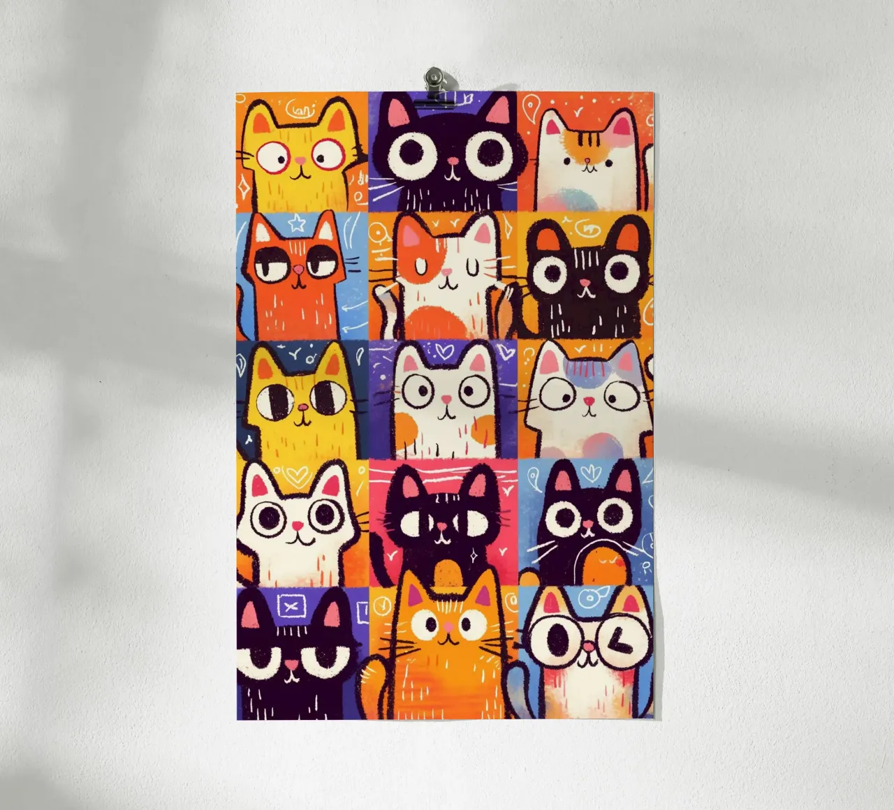 Mischievous cat posture poster da sunity