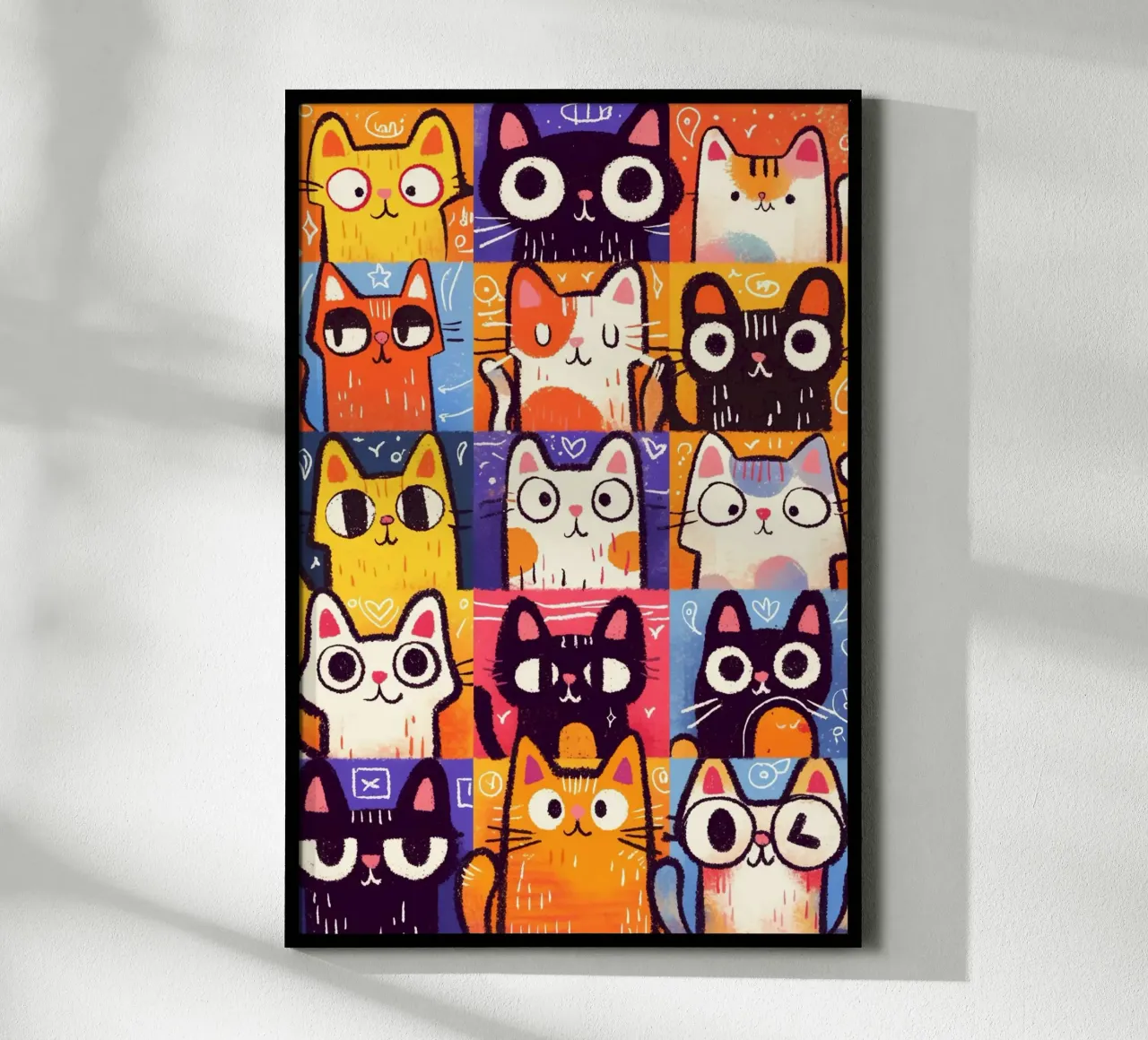 Mischievous cat posture poster da sunity