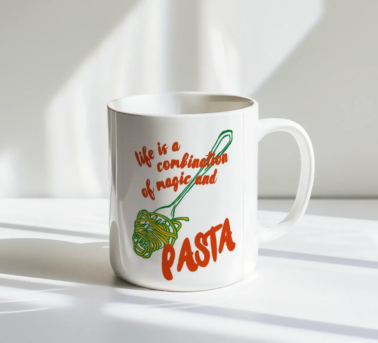 Boho Food 8 Pasta Magic tazza in ceramica da Boho Print Collection