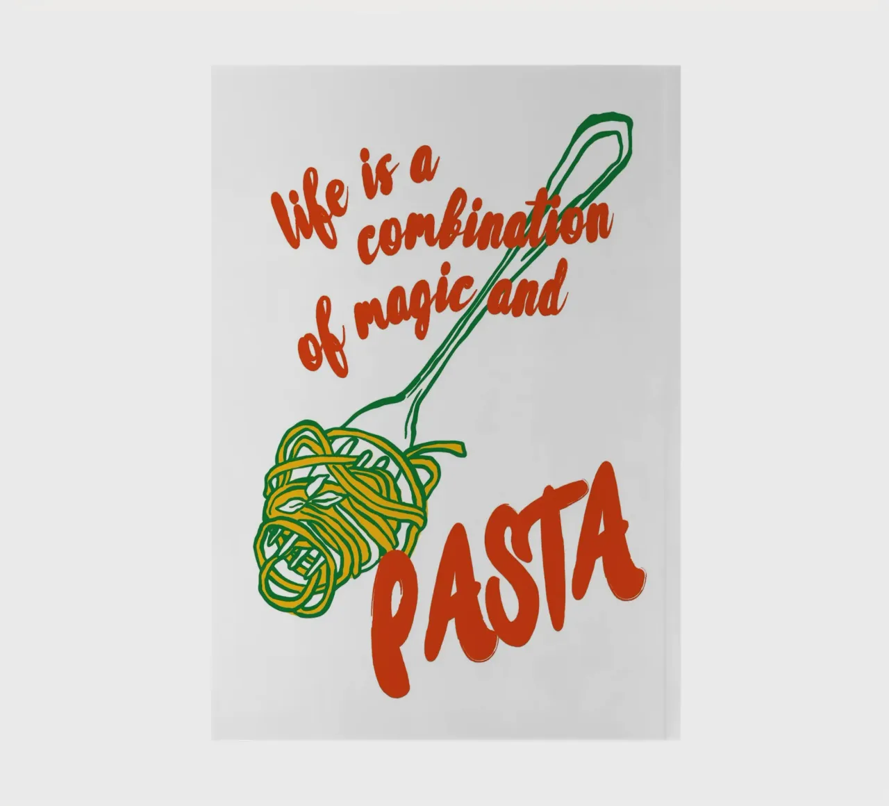 Boho Food 8 Pasta Magic notebook by Boho Print Collection