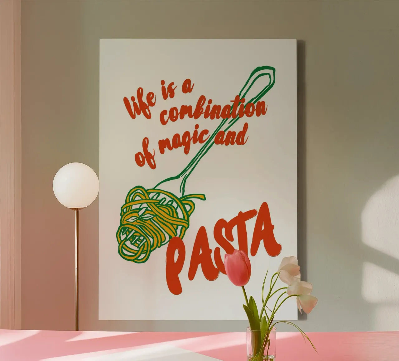 Boho Food 8 Pasta Magic tela da Boho Print Collection